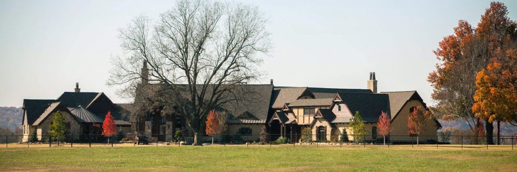 home with custom wood windows